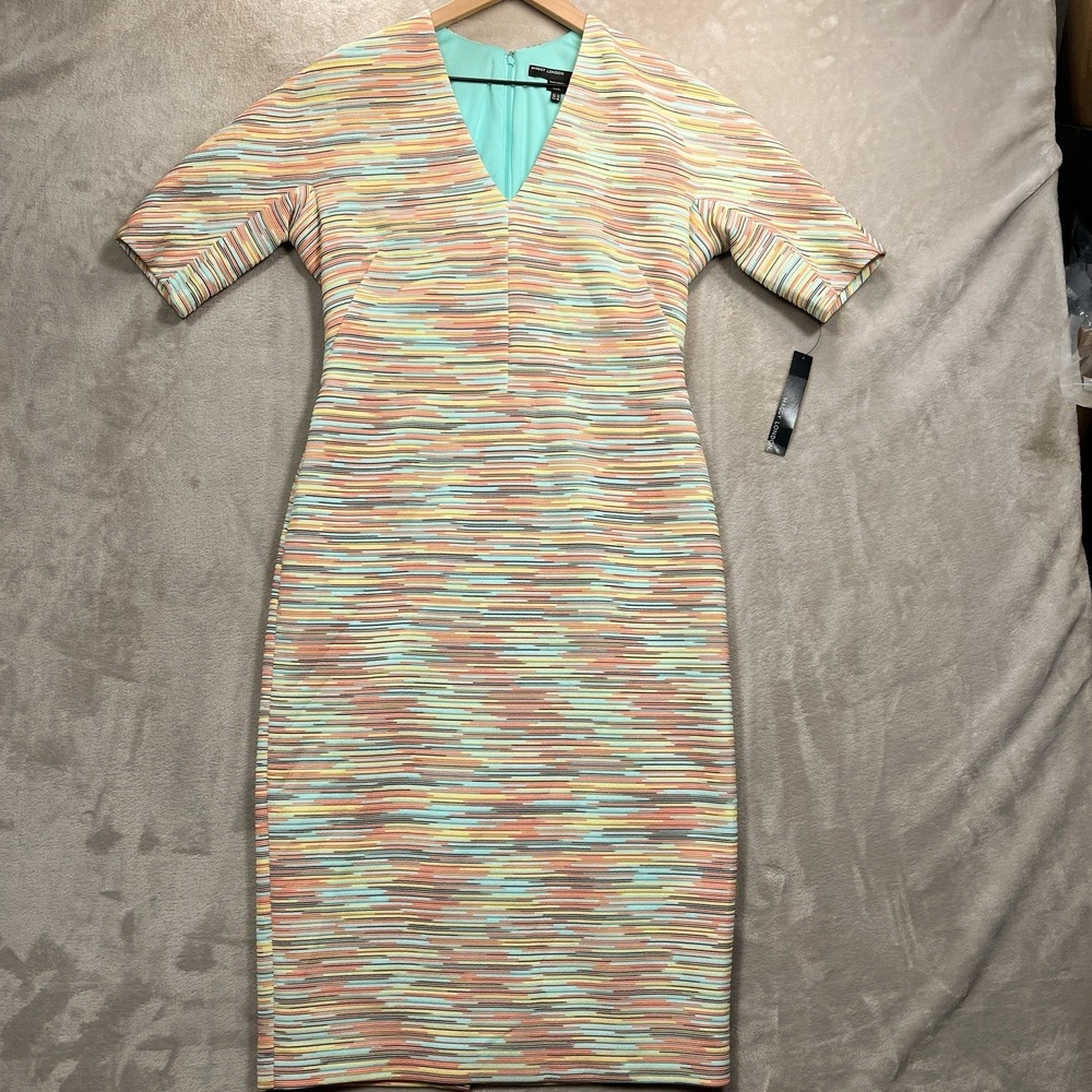 Muggy London Dress 10 Orym Multi Color Midi